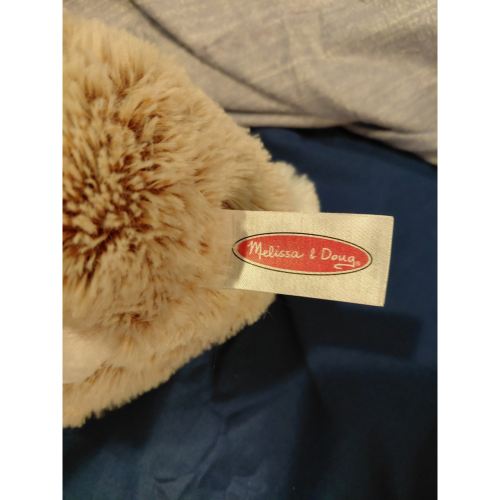Melissa and Doug Plush Rabbit Bunny Frosted Brown Stuffed Animal Easter Toy 9" - Picture 3 of 3